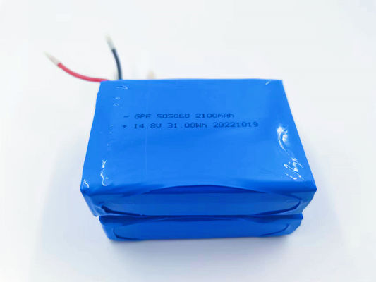 блок батарей 2.1Ах полимера лития 14.8в 505068 4С1П для детектора