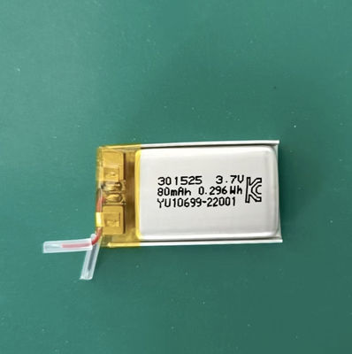 Батарея полимера 3.7в Ли КК/КБ 301525, блок батарей полимера иона 80мАх Ли