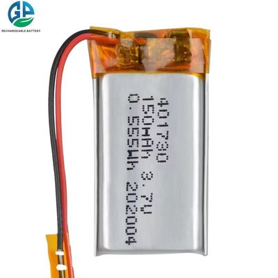 KC одобрил перезаряжаемую литий-полимерную батарею 3.7V 150mAh 401730 LiPo батареи с проводами PCB