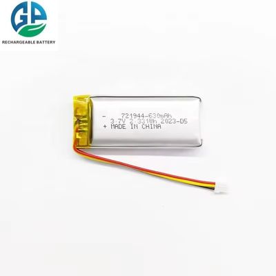 IEC62133 Утвержденный полимерный перезаряжаемый Lipo 721944 630mah 3.7v литийная батарея
