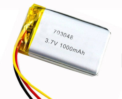 Батарея 1000mah полимера лития 3.7v MSDS 703048