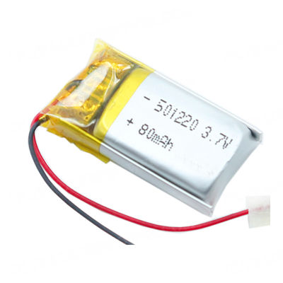 Купить Малый размер 501220 Ли полимерный аккумулятор 80mAh емкость 3.7V Липо аккумулятор для умных устройств Производство в сети