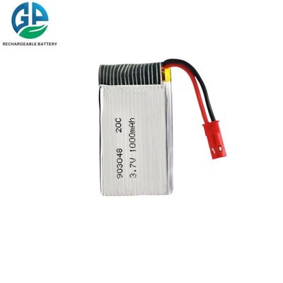 Купить IEC62133 Литий-полимерная батарея 3.7v 20C скорость разряда 903048 1000mah Rc вертолетная батарея online manufacture