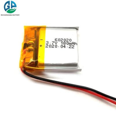Купить 602020 перезаряжаемая литий-полимерная батарея 3.7V 180mAh с 500-кратным сроком службы Производство в сети