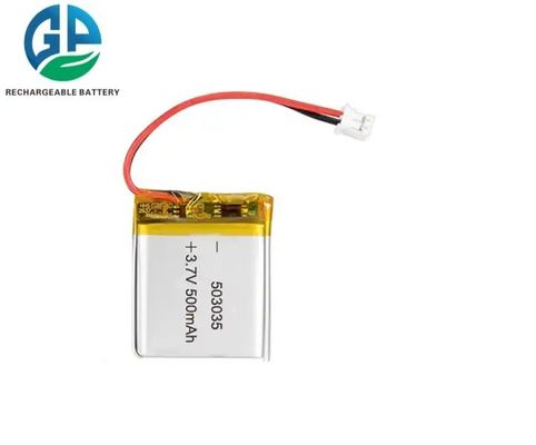 Купить KC CB IEC62133 Одобрённая высококачественная супермощная Lipo503035 3.7V 500mAh перезаряжаемая литий-ионная плоская батарея online manufacture