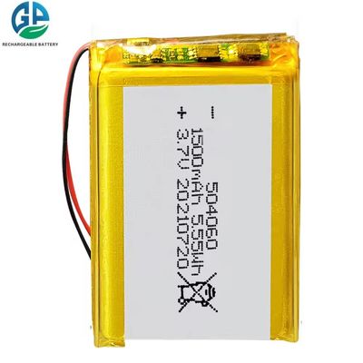 Купить 504060 3.7в 1500mah Липолитиевая полимерная батарея для цифровых продуктов CE ROHS KC одобрен online manufacture