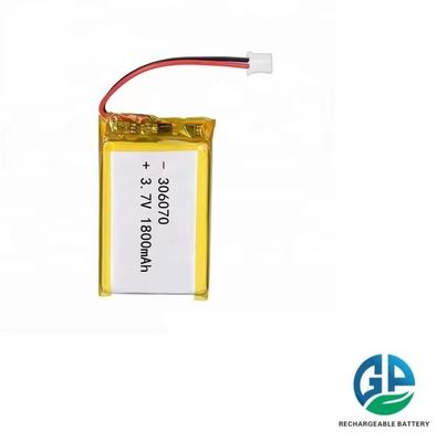 Купить KC IEC62133 Одобрить перезаряжаемая 3.7v 306070 1800mah 3.7v литий полимерная липо батарея online manufacture
