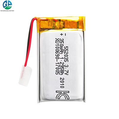 Купить KC CE Одобрено 3.7V 350mAh Литий-полимерный аккумулятор LiPo Перезаряжаемый аккумулятор 552035 online manufacture