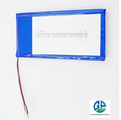 Купить Аккумулятор с высоким уровнем разряда 30C 10000mah Ли-полимерный аккумулятор перезаряжаемый 7661115 3.7V 37Wh Ли-полимерный аккумулятор для iPhone online manufacture