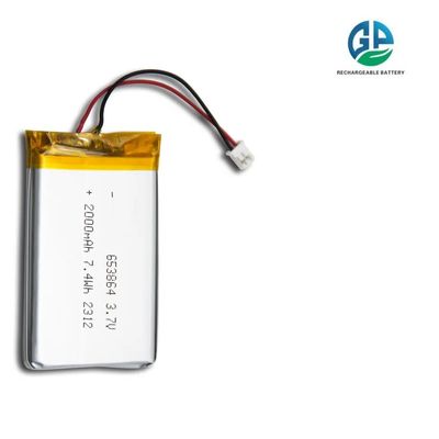 Купить 3.7 V 2000mah Для цифровых продуктов Медицинские устройства Высокое качество Экологически чистый литий-ионный полимерный аккумулятор 653864 2000mAh online manufacture