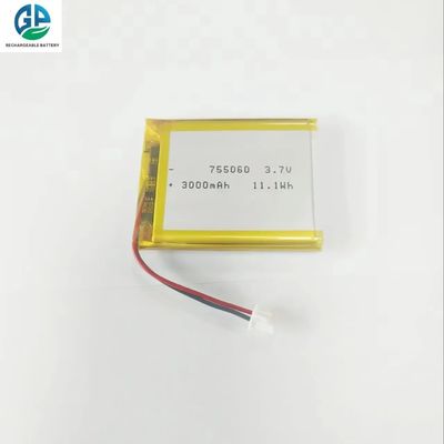 Купить Аккумулятор с высоким уровнем разряда 3.7V 3000mah 30C Max60C перезаряжаемая липоаккумулятор 755060 3.7v 3000mah литий-ионная батарея для цифровых продуктов online manufacture