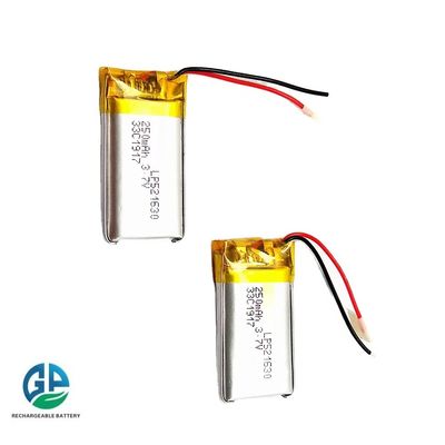 Купить IEC62133 KC Утвержденный полимерный перезаряжаемый Lipo 521630 250mAh 3,7v литийная батарея online manufacture
