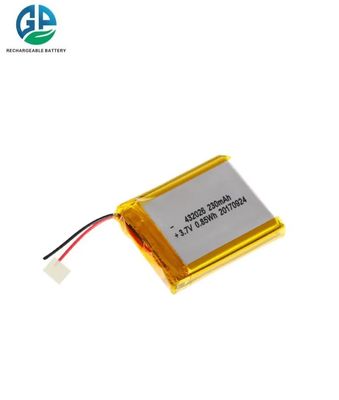 Купить 3.7V 230mAh UL1642 IEC62133 Перезаряжаемая литий-полимерная аккумуляторная батарея LiPo Производство в сети