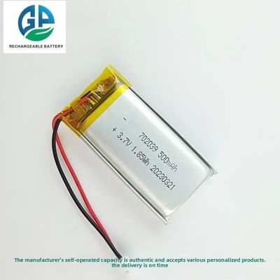 Купить Высокопроизводительная аккумуляторная батарея 702039 3.7V 500mAh литий полимерная аккумуляторная батарея online manufacture