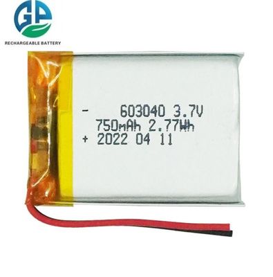 Купить High Discharge Rate 30C Max60C Rechargeable 750mAh Lithium Polymer Battery 603040 LiPo Battery online manufacture