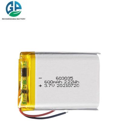 Купить 3.7V 600mAh KC IEC62133 Approved Lithium Polymer Battery Lipo603035 Rechargeable Battery Pack online manufacture