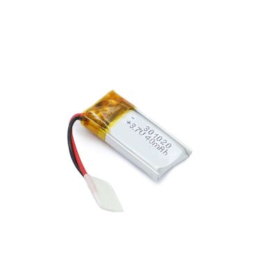 блок батарей KC IEC62133 полимера лития 3.7V 40mAh 301020 одобрил