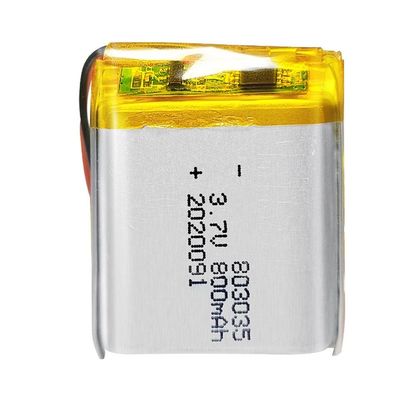 жизнь цикла блока батарей 500times полимера лития 3.7V 800mah 803035