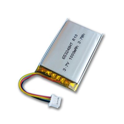 Блок батарей иона отслежывателя 3.7V 653248 Li GPS, батарея полимера 1000mah небольшая Li
