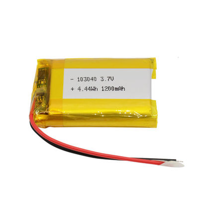 CB IEC62133 батареи полимера лития большой емкости аттестовали 103040 3.7v 1200mAh