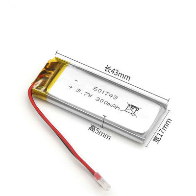 блок батарей 300mAh 3.7V Li поли перезаряжаемые, блок батарей 501743 KC Lipo