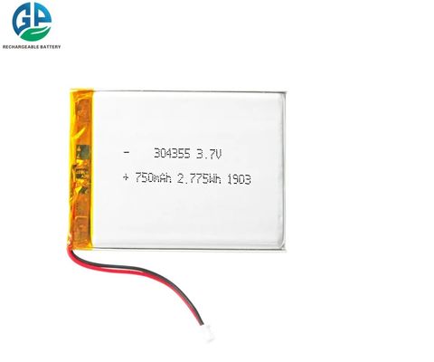 Блок батарей 7.4v 750mah KC Lipo, перезаряжаемые батарея 304355 иона Li