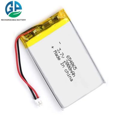 Пакет перезаряжаемые 3.7V KC литий-ионного аккумулятора Lipo 654065 2000mAh 7.4Wh