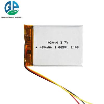 Перезаряжаемые батарея Lipo 3.7V 403040 450mah 1.665wh KC полимера Li