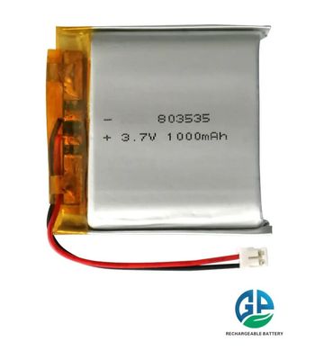 Клетка 10c батареи 1000mah 803535 Lipo полимера лития RoHS KC 3.7v