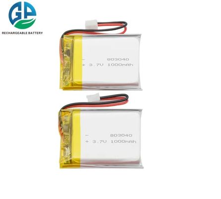 Li-ион 803040 3.7v 1000mAh перезаряжаемые батареи полимера лития большой емкости