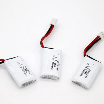 851724 Перезаряжаемая липо-ли-ионная полимерная батарея 3.7В 220mAh 0.814Wh 20C