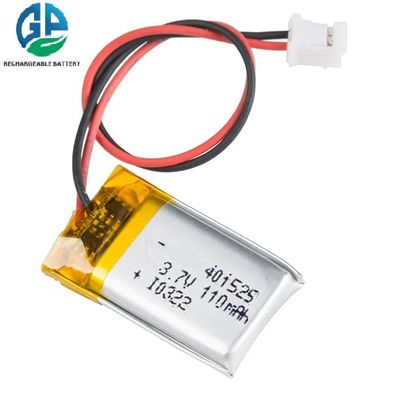 401525 Пакет аккумуляторных батарей 110mAh 3.7V KC IEC62133 Удостоверенная лифолитиевая полимерная батарея