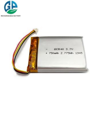 Литий-полимерный аккумулятор UL Model 603040 3.7V 1500mAh 1S2P для косметических устройств