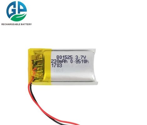 3.7V 230mAh литий полимерный аккумулятор с 500-кратным циклом жизни для косметических устройств