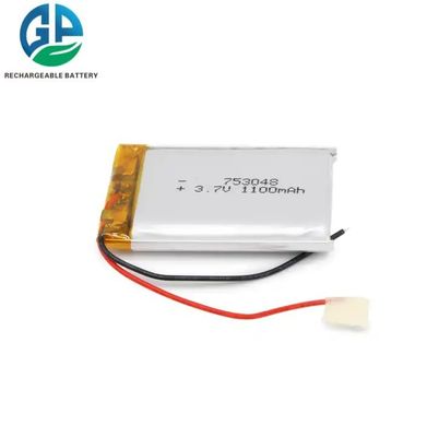KC IEC62133 Утверждено 753048 3.7V 1100mAh Липо аккумуляторный пакет Липополимерная аккумуляторная батарея