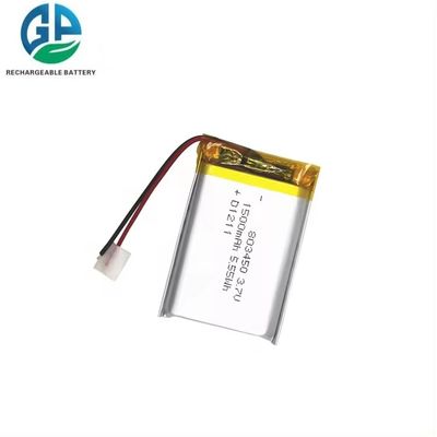 Высокое качество KC IEC 62133 CB Удостоверенная липоаккумуляторная батарея 3.7v 1500mah Перезаряжаемая 803450 1500mah 3.7V Ли-полимерная батарея