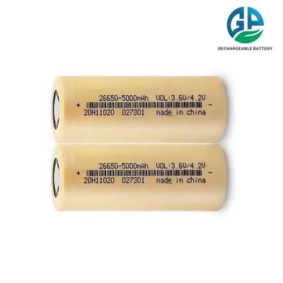 Перезаряжаемая литийная батарея высокая емкость 26650 5000mAh Литий-ионная батарея ячейка 3.7v 5000mah цилиндрическая батарея