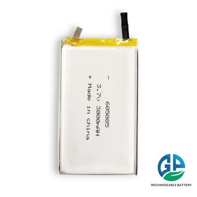Высокая емкость 3.7В перезаряжаемая 3C 5C Ли полимерная батарея 3000mAh 3.7V Липо батарея 605085