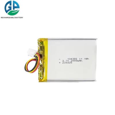 Перезаряжаемая липоаккумуляторная батарея KC CB IEC62133 Удостоверенный профессиональный завод 3000mah 3.7v Лучший продавец 104355 Для дронов