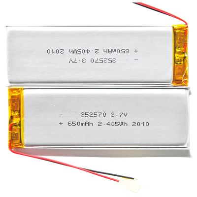 Аккумулятор с высоким уровнем разряда полная емкость KC 352570 600mAh Литий полимерный аккумулятор Pa 3.7V перезаряжаемая литийная батарея