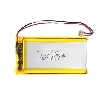 103767 Литий полимерный аккумулятор с высоким разрядом Сертификат CE 3.7v 3000mah Перезаряжаемые аккумуляторные элементы 30CMax60C Lipo