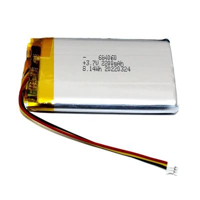 IEC62133 Утверждено 2200mAh 6.8*40*60mm Литий полимерный аккумуляторный пакет перезаряжаемая липоаккумуляторная батарея