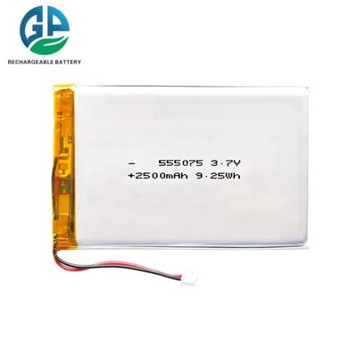 Высокая емкость 2500mAh 3.7V LiPo аккумулятор с 500-кратным циклом жизни для косметических устройств