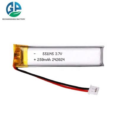 3.7В Ли-полимерная ячейка 250mAh Полимерная литийная батарея с КК 3.7v 551145 250mah Литий-ионные полимерные батареи