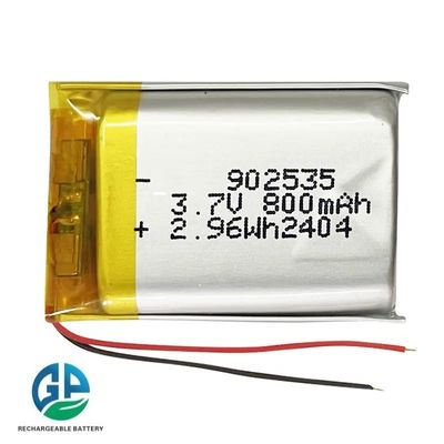 Перезаряжаемая литиевая полимерная батарея 902535 Литиевая батарея 800mAh 3.7В Липо батарея