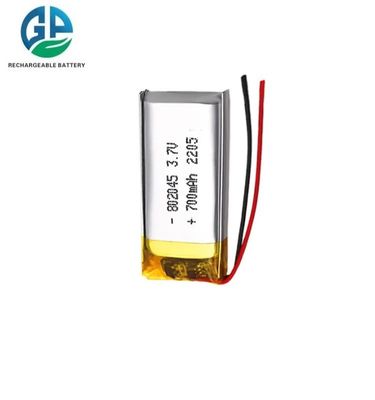 700mAh 10C Высокая скорость разряда 802045 Литий полимерный аккумулятор 3.7V перезаряжаемая LiPo аккумулятор