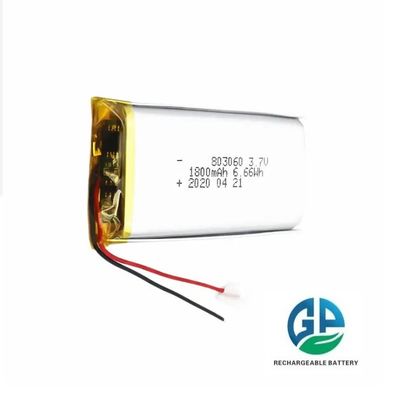 Аккумулятор с высокой частотой разряда 3.7V 1800mah перезаряжаемый 6.6wh Литий-ионный полимерный аккумулятор 803060