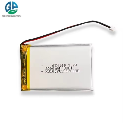 Аккумулятор с высоким уровнем разряда 30C Max60C перезаряжаемый 634169 2000mAh 3.7V Ли-полимерная батарея для электрических лифтов