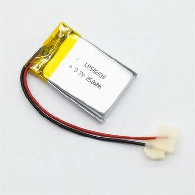 502030 3.7V 250mAh LiPo батарея с PCM и кабелем перезаряжаемая литий-полимерная батарея