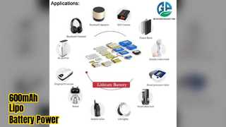 Lipo аккумулятор 600 мАч, 3,7 В, сертифицирован KC IEC62133